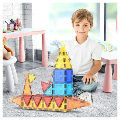 PicassoTiles Magnetic Tile Building Blocks Set (60 Pieces)