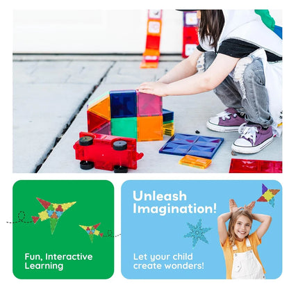 PicassoTiles Magnetic Tile Building Blocks Set (60 Pieces)