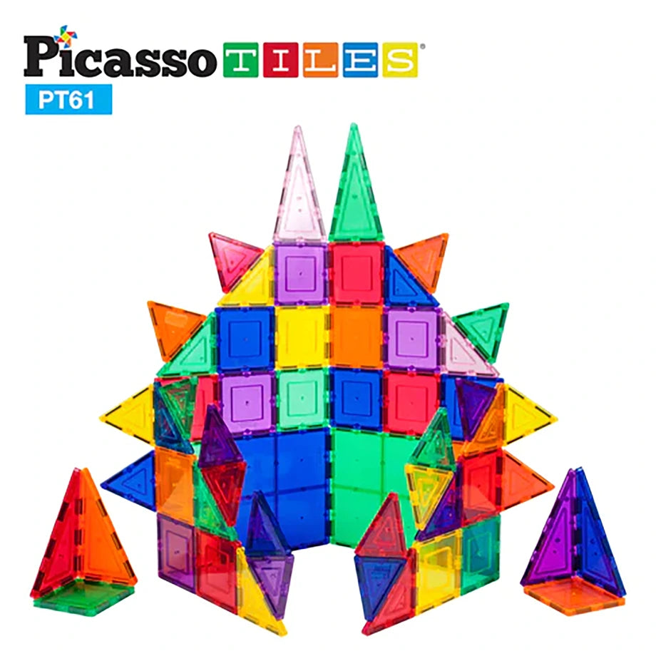 PicassoTiles Classic Magnetic Building Blocks Set ( 61 Pieces )