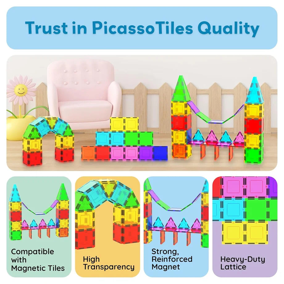Picasso Magnetic Tiles Expansion Set 12 Pieces