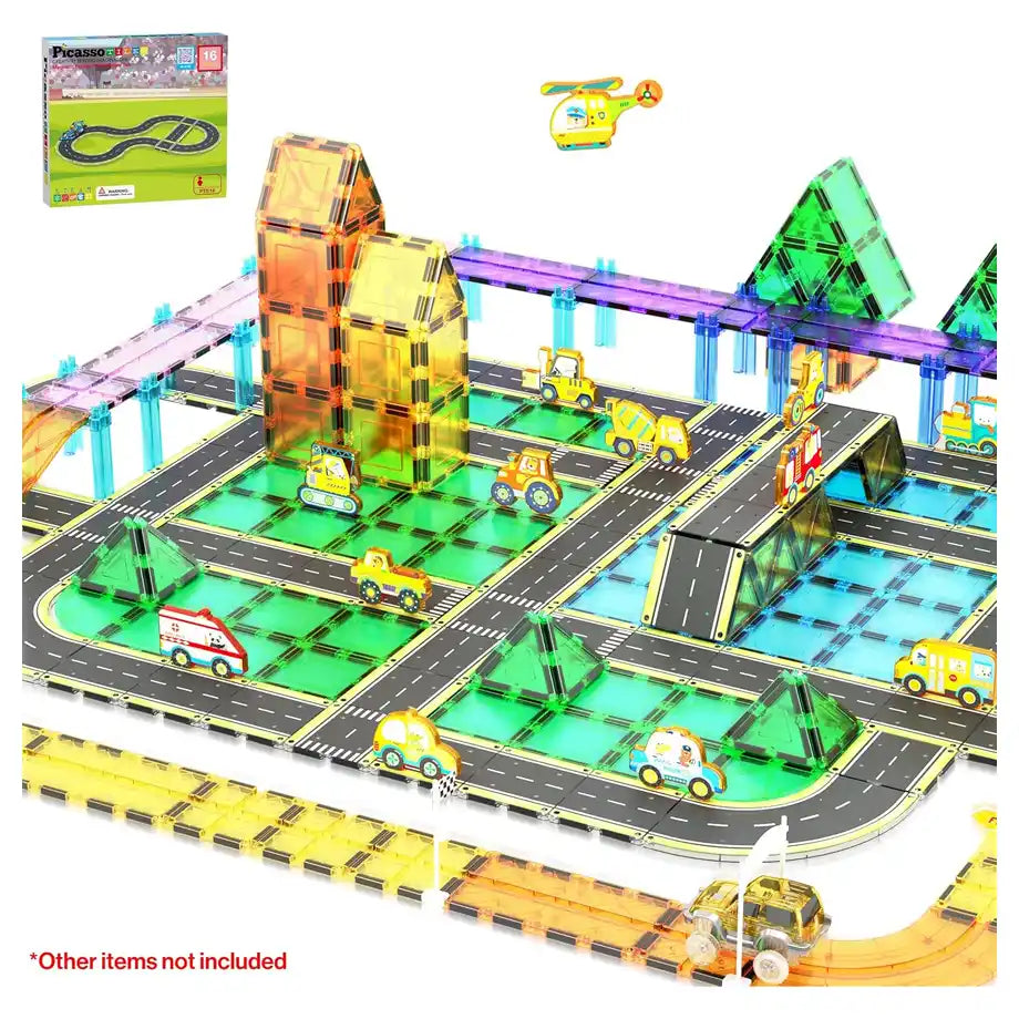 Picasso Magnetic Tiles Highway Set 16 Pieces