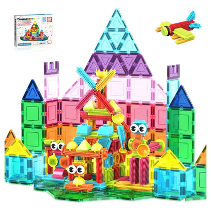 Picasso Magnetic Building Set with Hedgehog (75 Pieces)