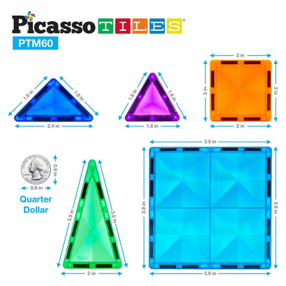 Picasso Magnetic Tiles Mini Diamond Set 101 Pieces