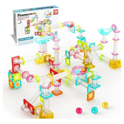 Picasso Magnetic Marble Run Travel Set 100 Pieces