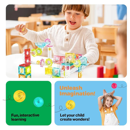 Picasso Magnetic Marble Run Travel Set 100 Pieces