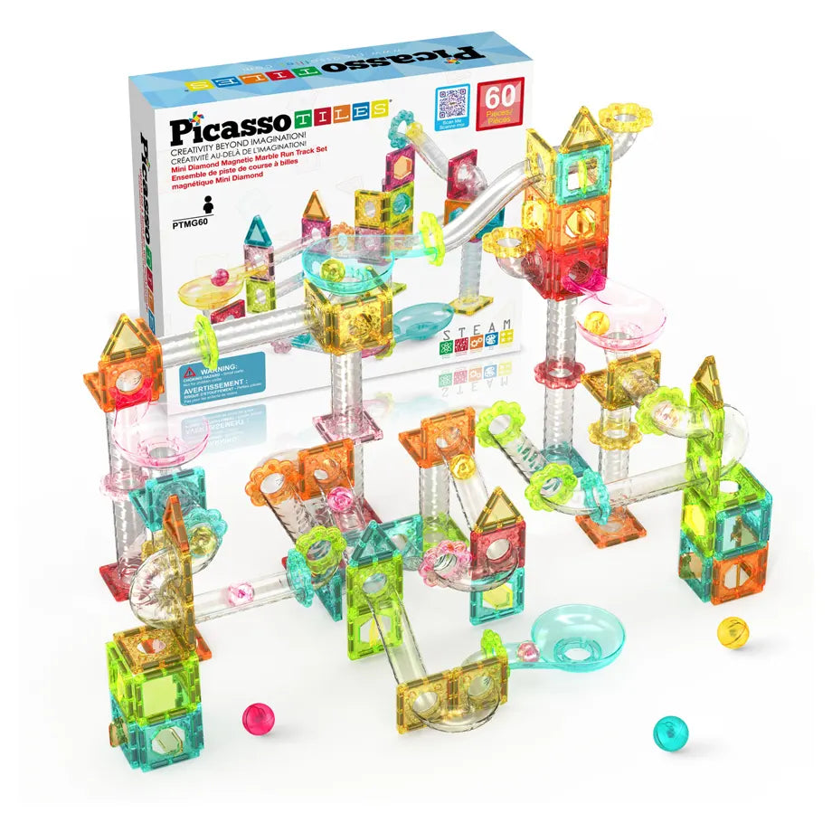 Picasso Magnetic Mini Diamond Run Track Set (60 Pieces)