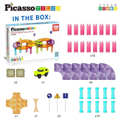Picasso Magnetic Mini Diamond Race Track Set 40 Pieces