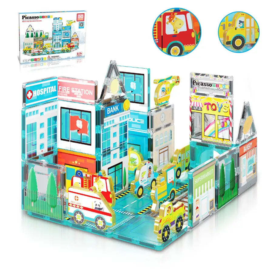 Picasso Magnetic 3D Metro City Set 50 Pieces