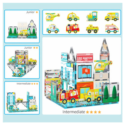 Picasso Magnetic 3D Metro City Set 50 Pieces
