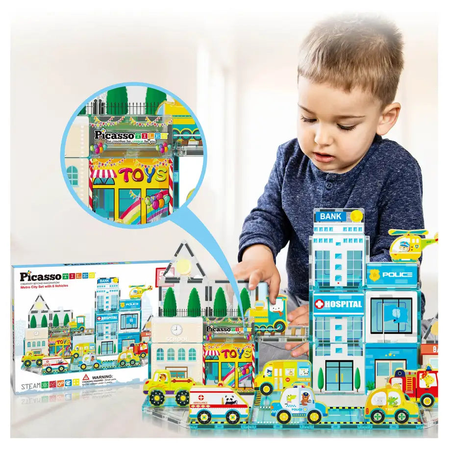 Picasso Magnetic 3D Metro City Set 50 Pieces