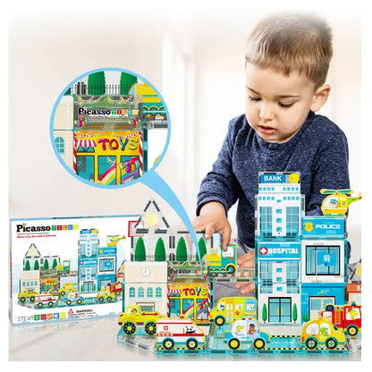 Picasso Magnetic 3D Metro City Set 50 Pieces