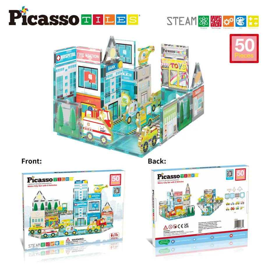 Picasso Magnetic 3D Metro City Set 50 Pieces
