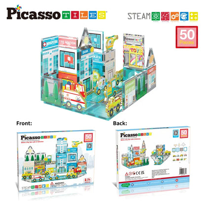 Picasso Magnetic 3D Metro City Set 50 Pieces