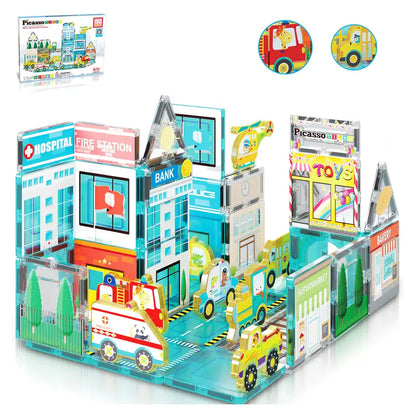 Picasso Magnetic 3D Metro City Set 50 Pieces
