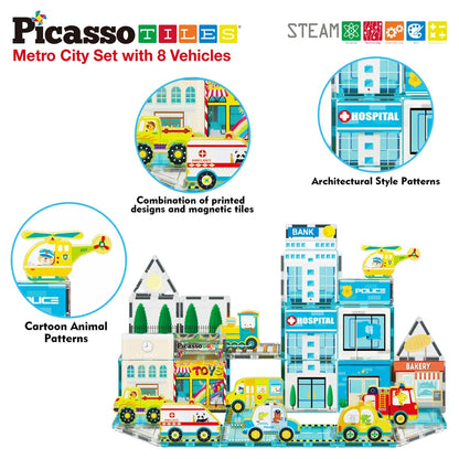 Picasso Magnetic 3D Metro City Set 50 Pieces