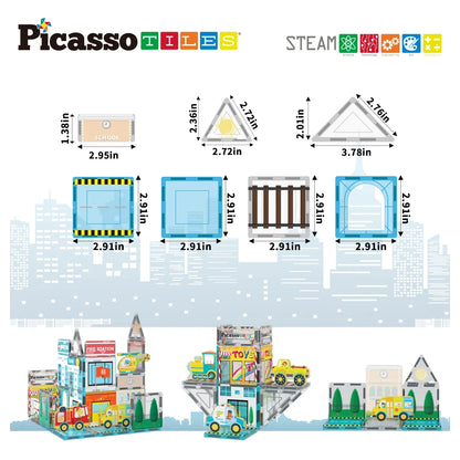 Picasso Magnetic 3D Metro City Set 50 Pieces