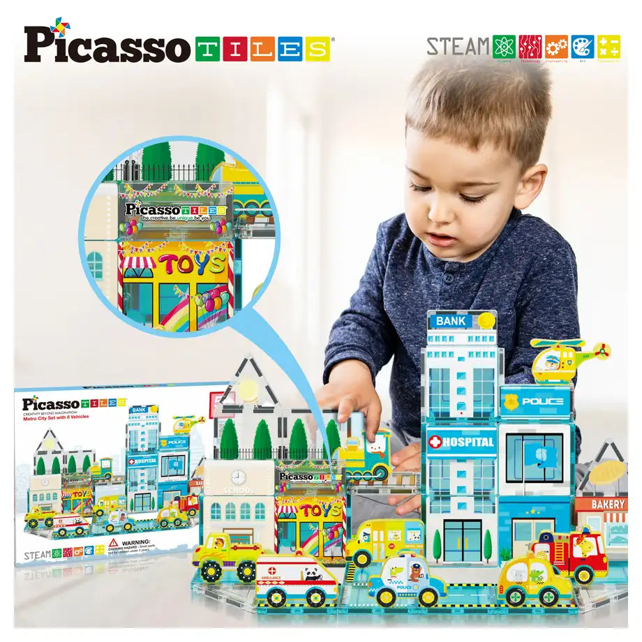Picasso Magnetic 3D Metro City Set 50 Pieces