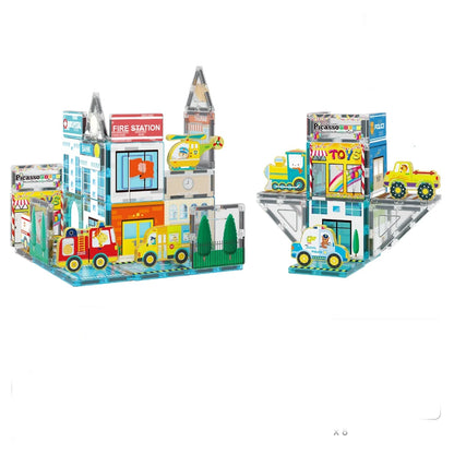 Picasso Magnetic 3D Metro City Set 50 Pieces
