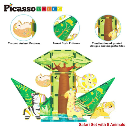 Picasso Magnetic Tiles Safari Set 26 Pieces