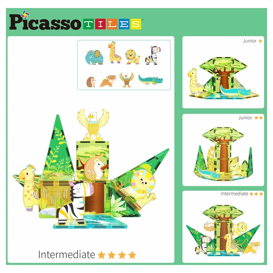 Picasso Magnetic Tiles Safari Set 26 Pieces