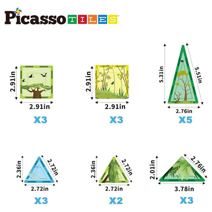 Picasso Magnetic Tiles Safari Set 26 Pieces