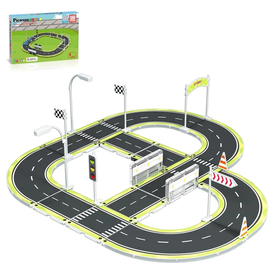 Picasso Magnetic Tiles Highway Set 28 Pieces