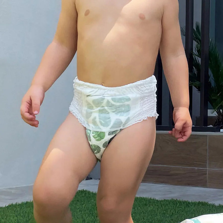 PureBorn Organic Bamboo Diaper Pants Size 7 (17+ kg) Pack of 64