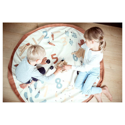 Play&Go 2 In 1 Playmat & Toy Storage Bag Veggie Numbers