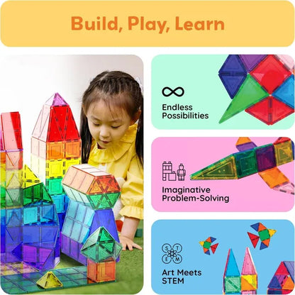 Picasso Magnetic Building Set with Hedgehog (75 Pieces)