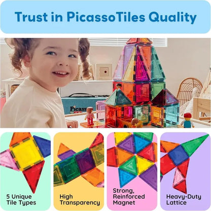 Picasso Magnetic Building Set with Hedgehog (75 Pieces)