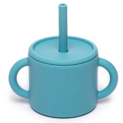 Pippeta Silicone Cup + Straw (Sky Blue)