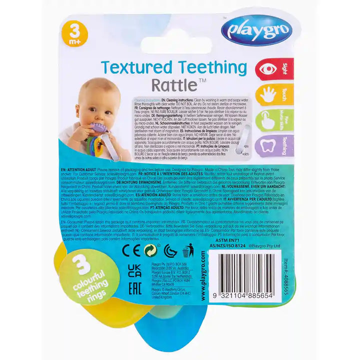 Playgro Textured Teething Rattle