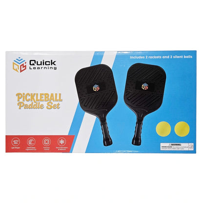 Quick Learning Pickleball Paddle Set with 2 Rackets & 2 Silent Balls