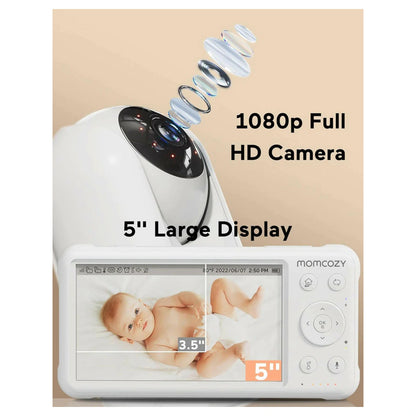 Momcozy Video Baby Monitor 5" HD with Camera and Audio