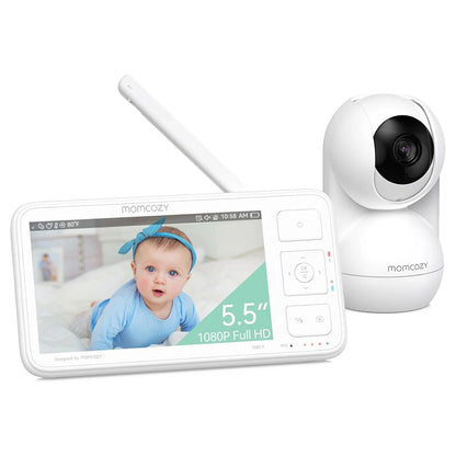 Momcozy Video Baby Monitor 5.5"HD with Camera and Audio