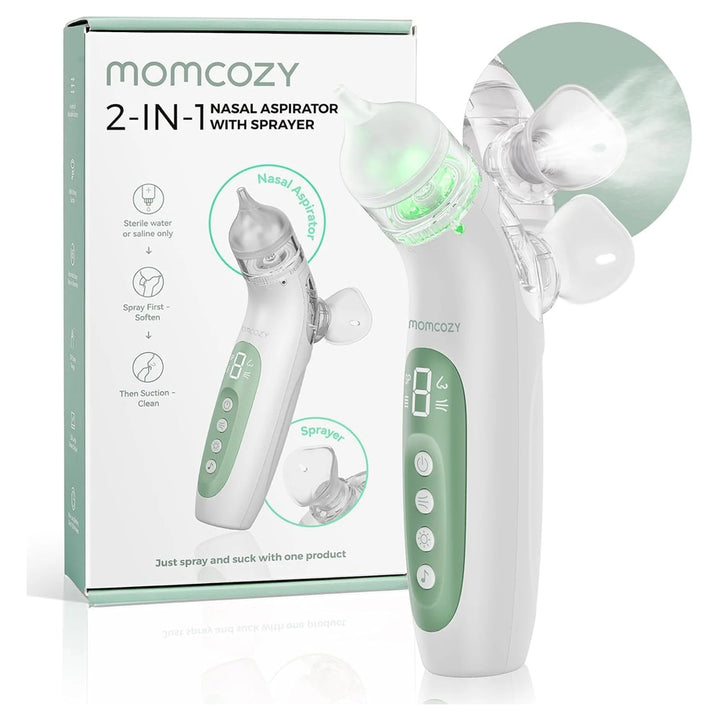 Momcozy BreezyClear 2-in-1 Spray & Suction Electric Nasal Aspirator