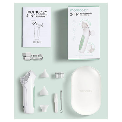 Momcozy BreezyClear 2-in-1 Spray & Suction Electric Nasal Aspirator