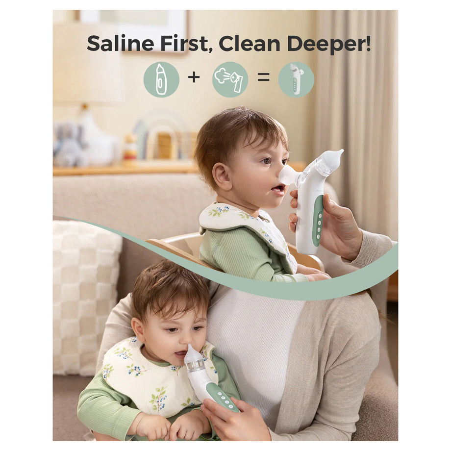 Momcozy BreezyClear 2-in-1 Spray & Suction Electric Nasal Aspirator
