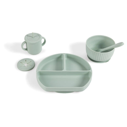 Eurekakids Silicone Tableware With Suction Cup BPA Free 7 Pcs