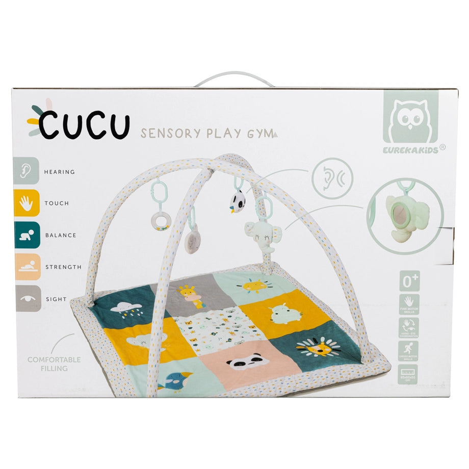 Eurekakids Cucu Baby Activity Sensory Play Gym With Hanging Toys