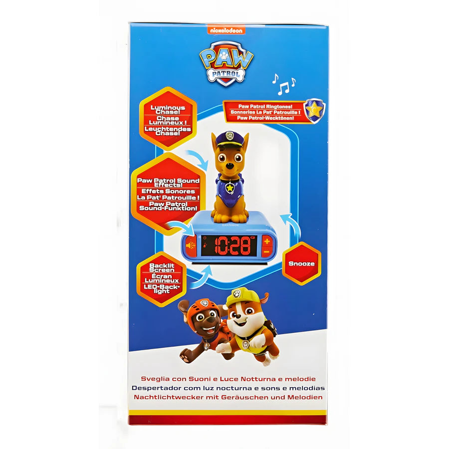 ساعة منبه Lexibook Paw Patrol ثلاثية الأبعاد مع إضاءة ليلية وتأثيرات صوتية ساعة منبه Lexibook Paw Patrol ثلاثية الأبعاد مع إضاءة ليلية وتأثيرات صوتية