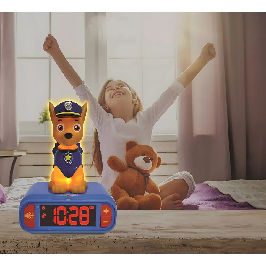 ساعة منبه Lexibook Paw Patrol ثلاثية الأبعاد مع إضاءة ليلية وتأثيرات صوتية ساعة منبه Lexibook Paw Patrol ثلاثية الأبعاد مع إضاءة ليلية وتأثيرات صوتية