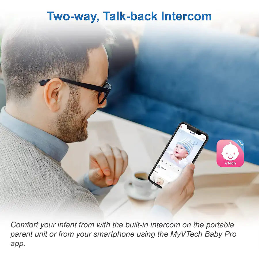 شاشة فيديو Vtech 2.8 بوصة ذكية Wi-Fi 1080p HD مع إمكانية الوصول عن بعد شاشة فيديو Vtech 2.8 بوصة ذكية Wi-Fi 1080p HD مع إمكانية الوصول عن بعد