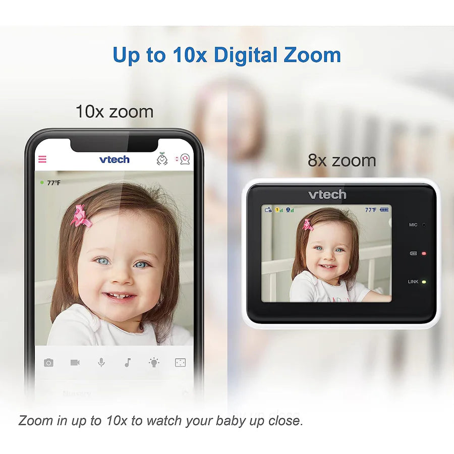 شاشة فيديو Vtech 2.8 بوصة ذكية Wi-Fi 1080p HD مع إمكانية الوصول عن بعد شاشة فيديو Vtech 2.8 بوصة ذكية Wi-Fi 1080p HD مع إمكانية الوصول عن بعد