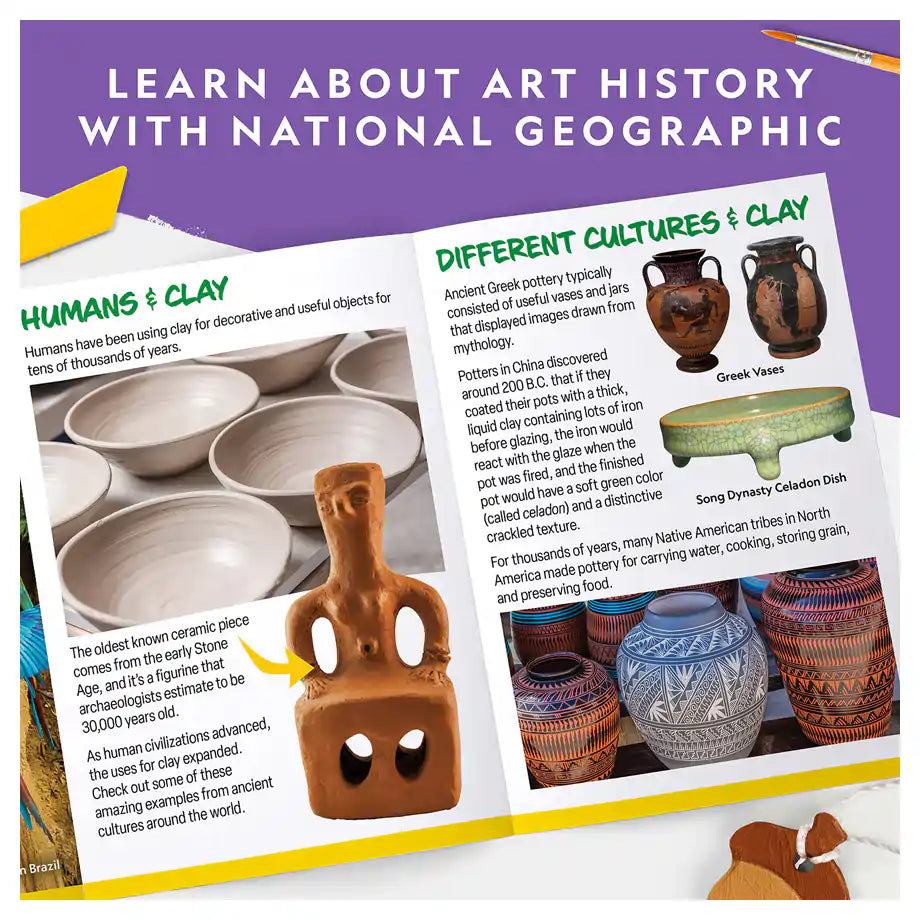 National Geographic Air-Dry Clay Pottery Craft Kit