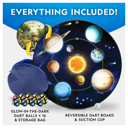 National Geographic Glow-In-The-Dark Dartboard Game Set