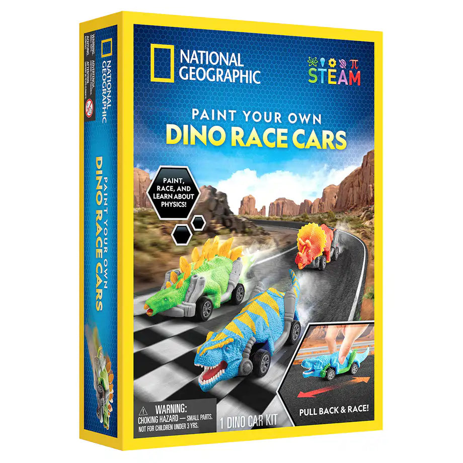 National Geographic Paint Your Own Dino Race Cars