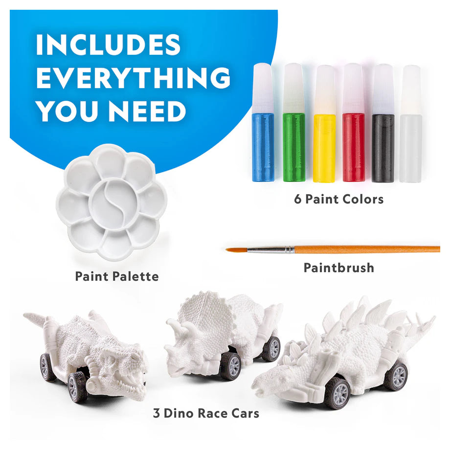 National Geographic Paint Your Own Dino Race Cars