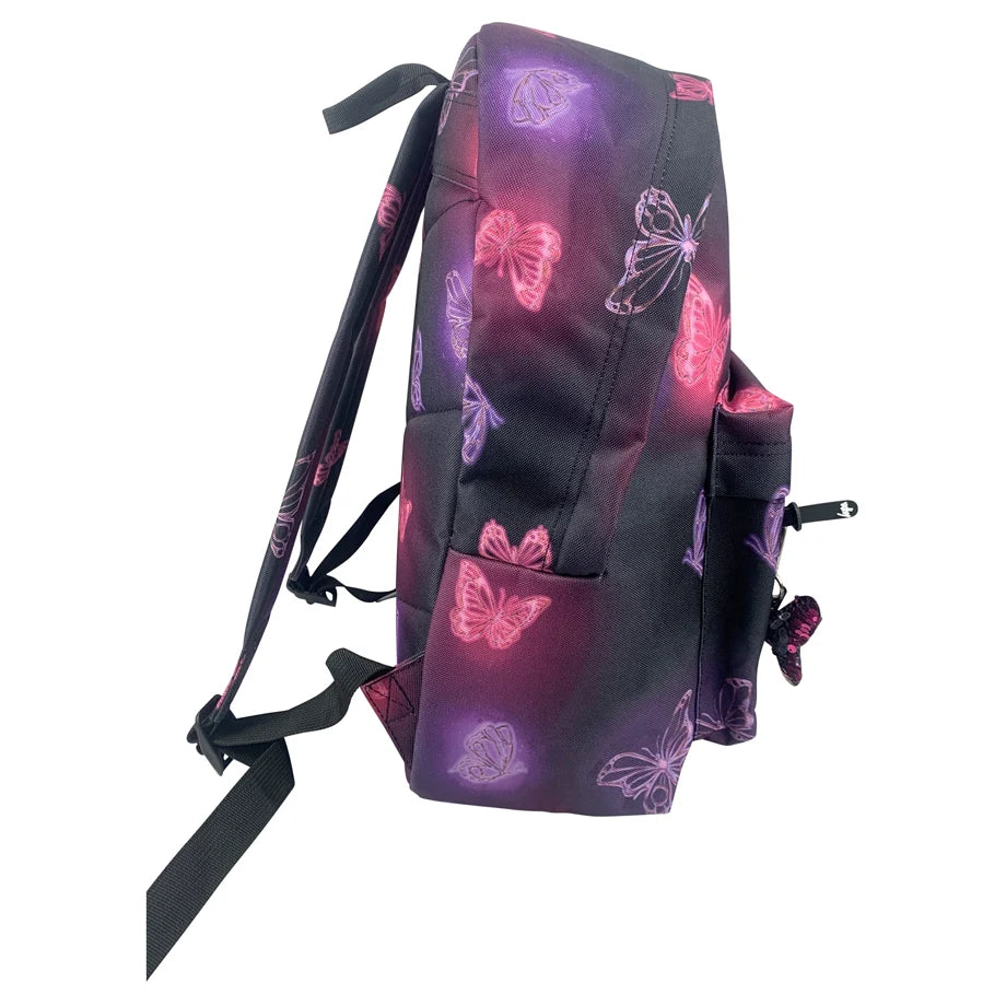 HYPE Kids Backpack for School & Everyday Use (Pink & Purple Glow Butterfly)