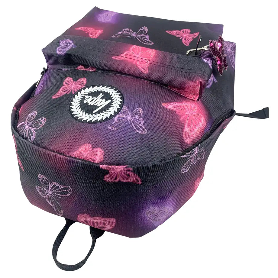 HYPE Kids Backpack for School & Everyday Use (Pink & Purple Glow Butterfly)